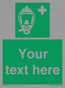 Custom sign safe condition Emergency escape breathing device